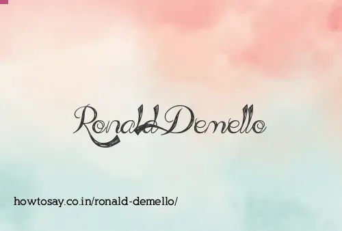 Ronald Demello