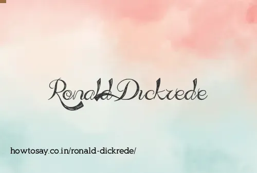 Ronald Dickrede