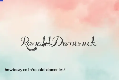 Ronald Domenick