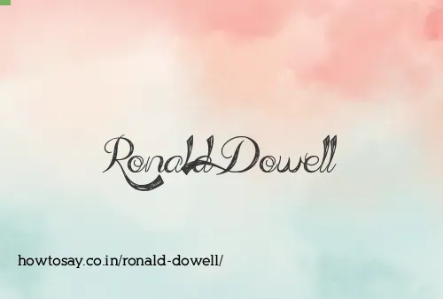 Ronald Dowell