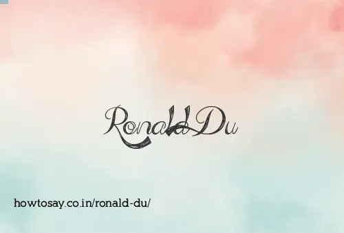 Ronald Du