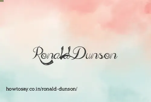 Ronald Dunson