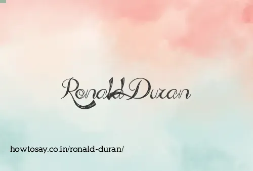 Ronald Duran