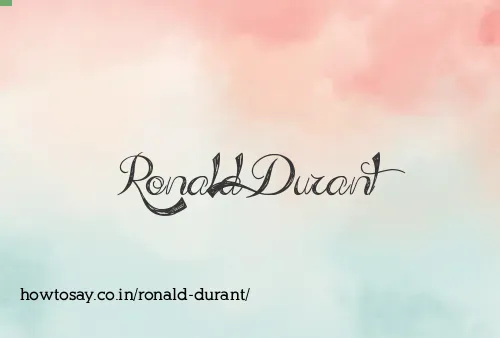 Ronald Durant
