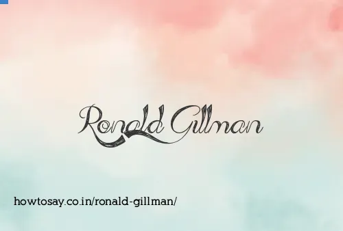 Ronald Gillman