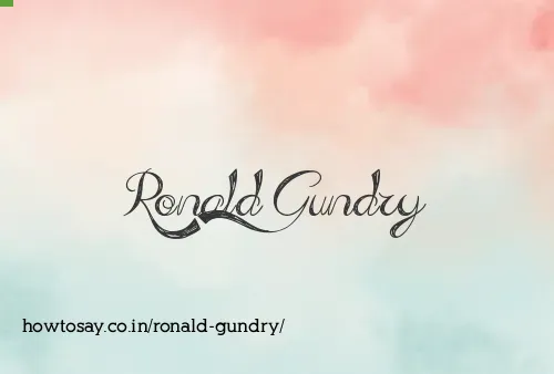 Ronald Gundry