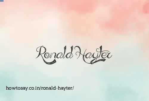 Ronald Hayter