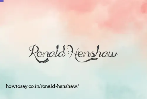 Ronald Henshaw