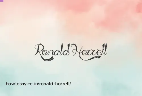 Ronald Horrell