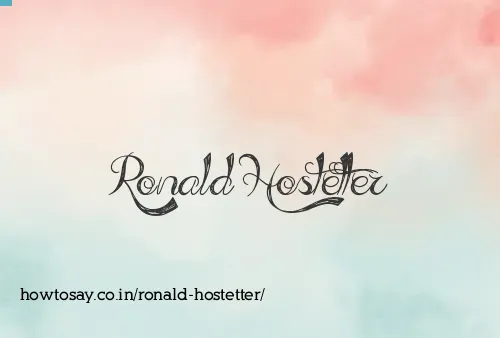 Ronald Hostetter