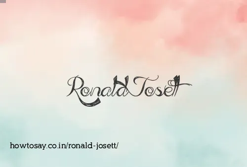 Ronald Josett