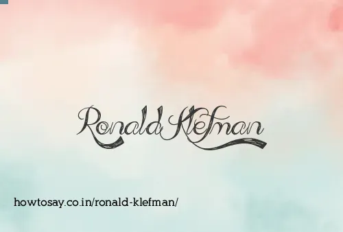 Ronald Klefman