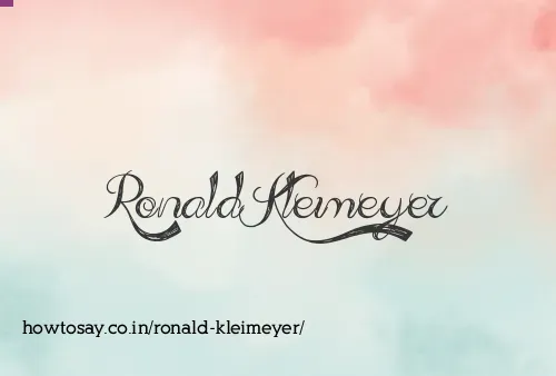 Ronald Kleimeyer