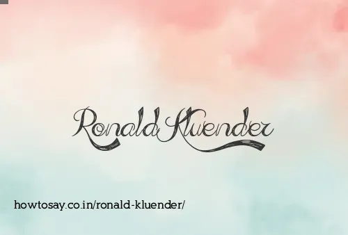 Ronald Kluender