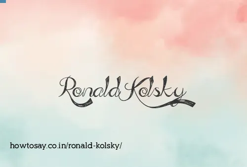 Ronald Kolsky