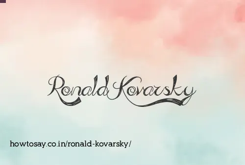 Ronald Kovarsky