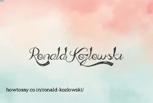 Ronald Kozlowski