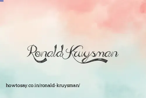 Ronald Kruysman
