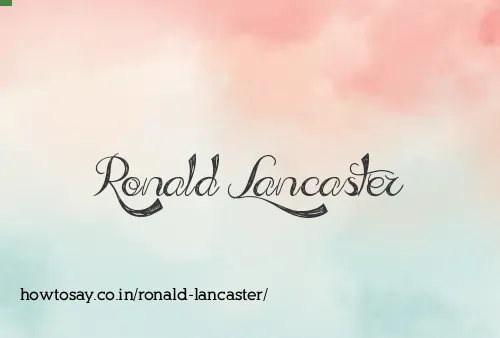 Ronald Lancaster