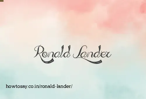 Ronald Lander