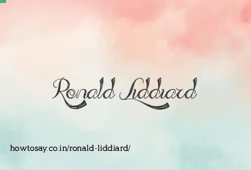 Ronald Liddiard