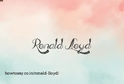 Ronald Lloyd