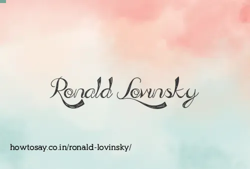 Ronald Lovinsky