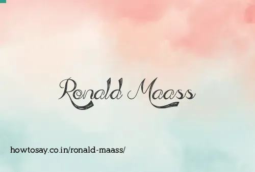 Ronald Maass
