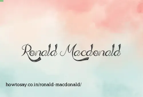 Ronald Macdonald