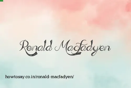 Ronald Macfadyen