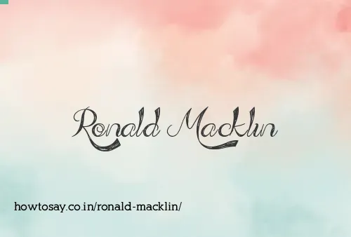 Ronald Macklin