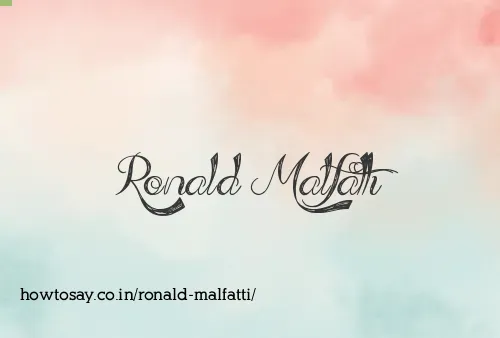 Ronald Malfatti