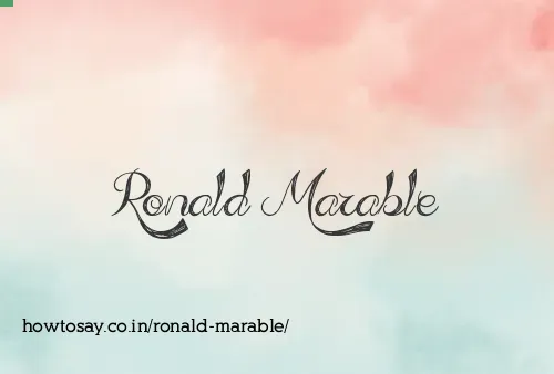 Ronald Marable