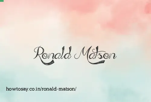 Ronald Matson