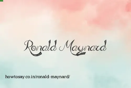 Ronald Maynard