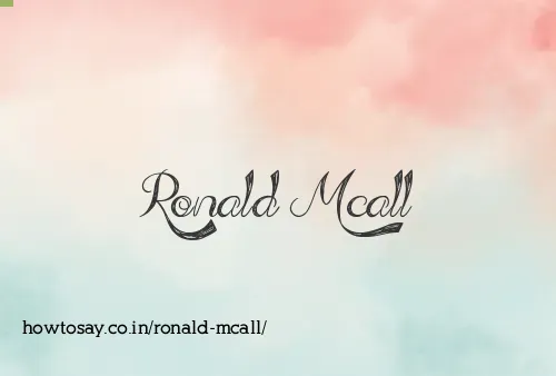 Ronald Mcall