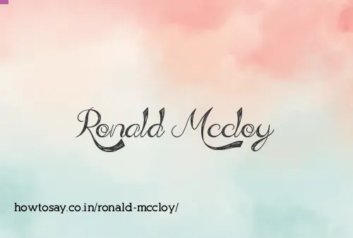 Ronald Mccloy