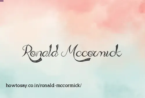Ronald Mccormick