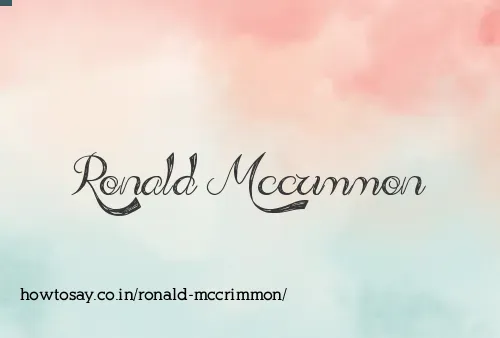 Ronald Mccrimmon