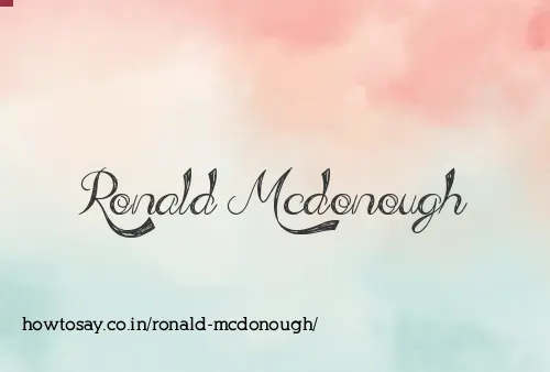 Ronald Mcdonough