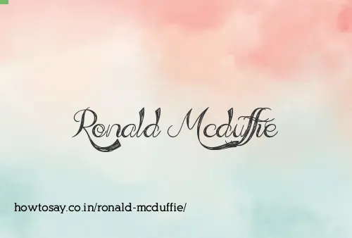 Ronald Mcduffie