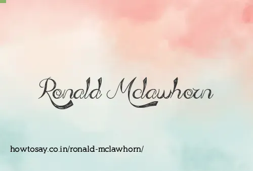 Ronald Mclawhorn