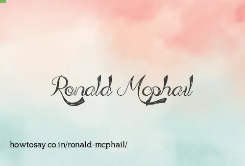 Ronald Mcphail