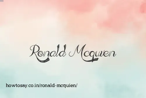 Ronald Mcquien