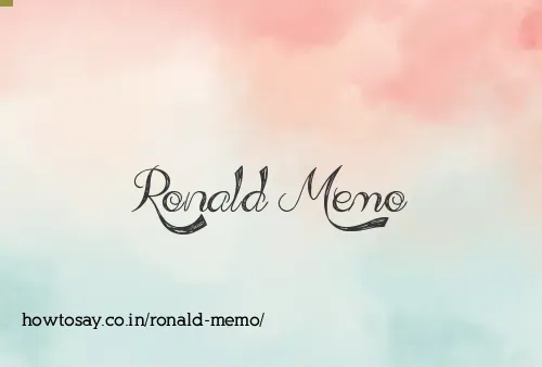 Ronald Memo