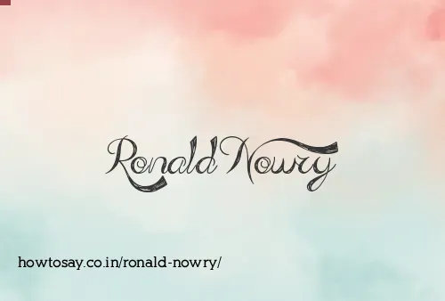 Ronald Nowry