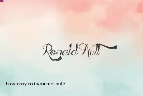 Ronald Null