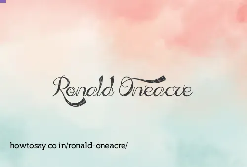 Ronald Oneacre