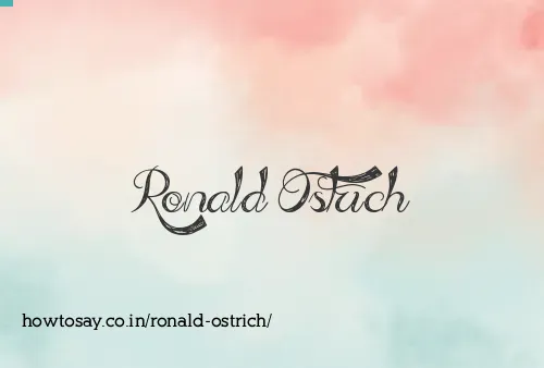 Ronald Ostrich