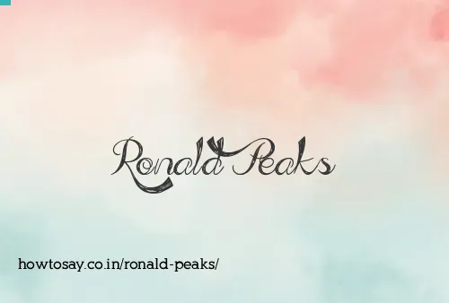 Ronald Peaks